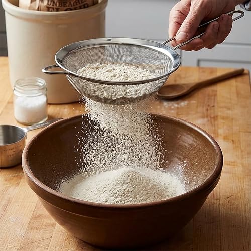 3 PCS Fine Mesh Strainer, Metal Wire Sieve with Handlle for Kitchen