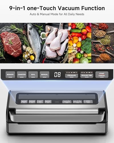 AAOBOSI 95kPa Vacuum Sealer for Meats, Liquids, Sous Vide & Meal Prep