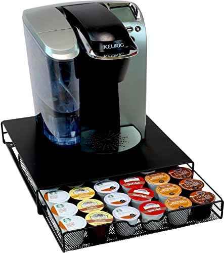 Deco Brothers K-Cup Holder Drawer for 36 Coffee Pods Storage, Black