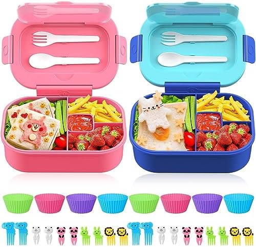 2 Pack Leakproof Bento Lunch Containers