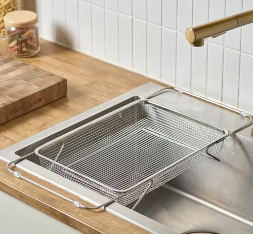 WAGENSTEIGER Extendable Dish Rack with Feet, Vegetable Colander
