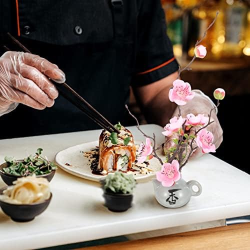 Hemoton Artificial Flower Sushi Plate Decorations 2pcs Fake Flowers