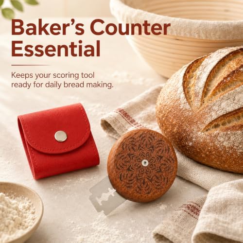 UFO Bread Lame Cutter for Homemade Sourdough Bread Makers, Wooden