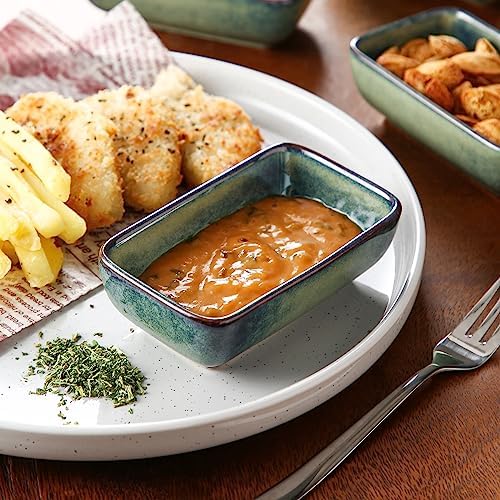 vancasso Stern 6 Oz Dipping Bowls, 4.5 Inches Ceramic Soy Sauce Dish