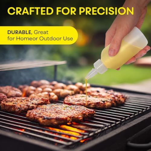 BRIGHTFROM Condiment Squeeze Bottles - 4 OZ Squirt Empty Bottles