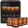 Joseph Sedgh Collection Tortoise Shell DOF Lowball Glass Set of 4
