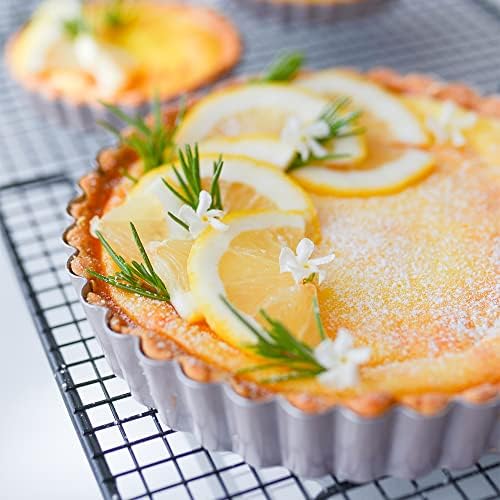 CHEFMADE Tart Pan Set, 7" and 9" Round Pie Pan with Removable Loose