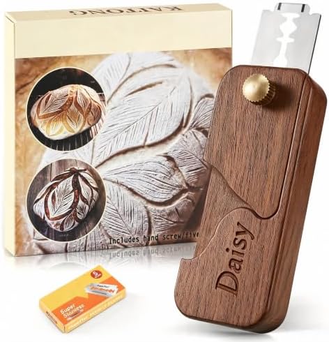 KAITONG Premium Magnetic Bread Lame Dough Scoring Tool, Wooden Hand