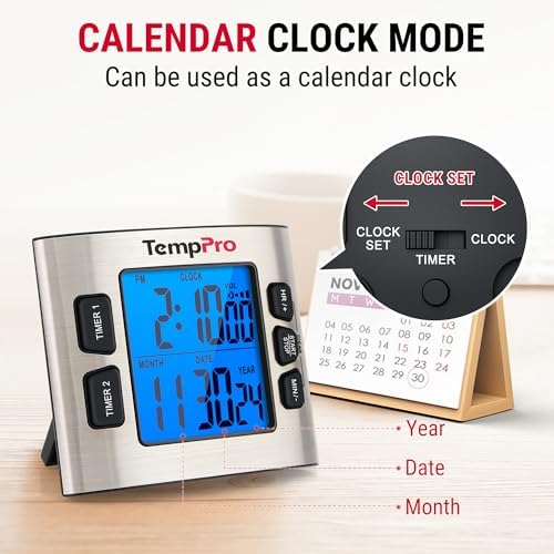 TempPro TM02 24H Kitchen Timer with Clock Mode