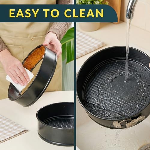 Springform Pan Set of 4, Nonstick Cheesecake Pans 4/7/9/10" Carbon