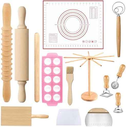 Pasta Making Tools Set 14 PCS, Pasta Maker Kit with Drying Rack