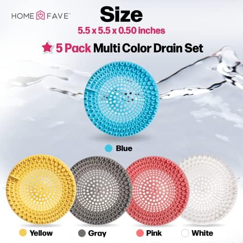 Drain Hair Catcher Stopper 5pcs Bathroom Accessories Set, Durable