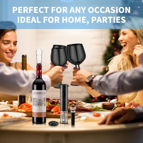 Electric Wine Opener Set Rechargeable, Electric Corkscrew Wine Opener