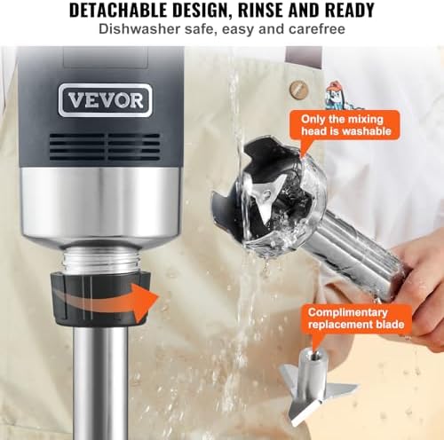 VEVOR Commercial Immersion Blender 750W 20" Heavy Duty Kitchen Hand