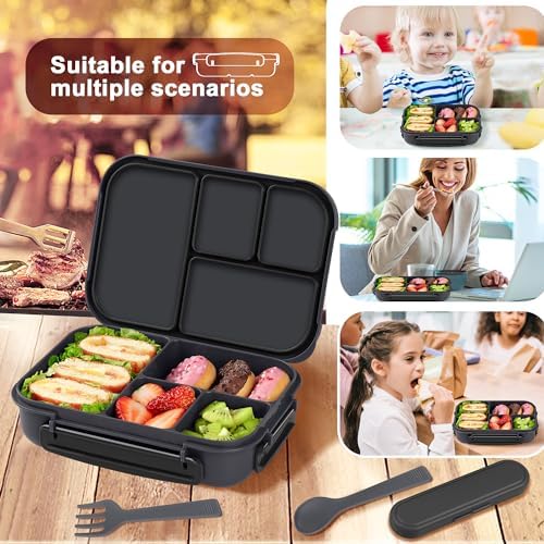Amathley Lunch Box Kids,Bento Box Adult,Leakproof Lunch Containers for