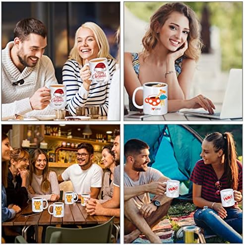 DANALLAN Sublimation Mugs, Premium Coffee Mugs Set of 12 White Ceramic