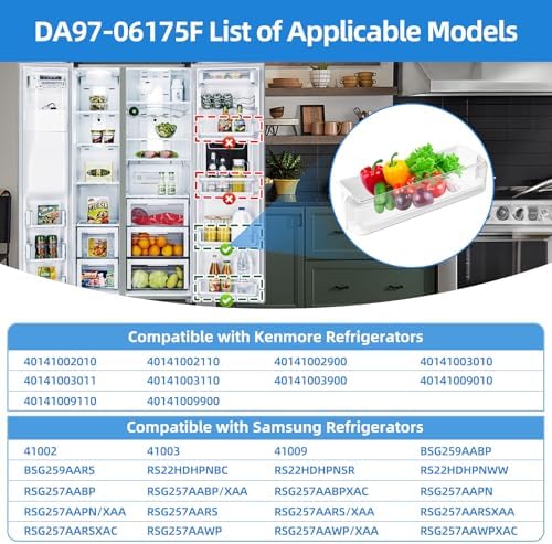 DA97-06175F Refrigerator Door Bin Compatible with Kenmore Samsung