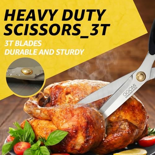 3T Stainless Blade Kitchen Scissors - 10.23in x 1Pack | Korean