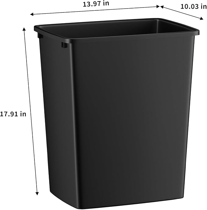 ROOMTEC 35QT Kitchen Trash Can, Sturdy and Lightweight Slim Trash Can, Trash - Image 3