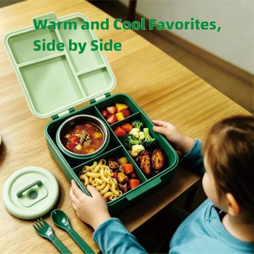 Kids Bento Lunch Box with 10 oz Insulated Food Jar for School