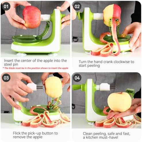 KEOUKE Manual Apple Peeler with Suction Base