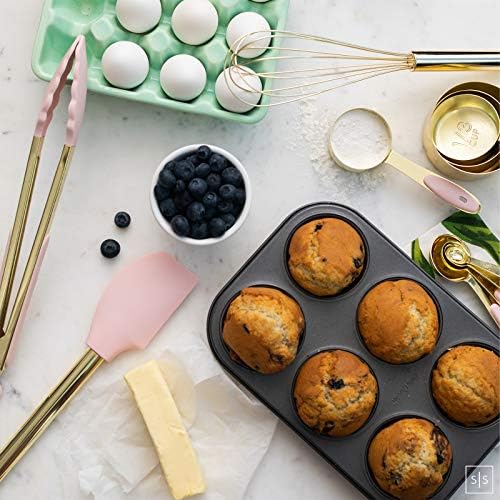 Styled Settings Gold and Pink Kitchen Utensil Set, 7-Piece