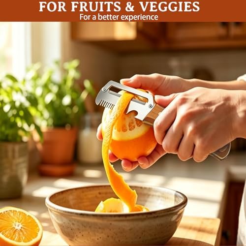 2 Pcs Multi-Functional Vegetable Peeler, Stainless Steel Thickened