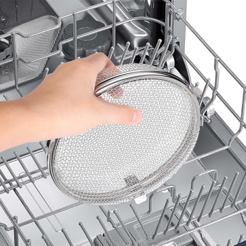 Dishwasher Basket Round Mesh Cutlery Storage Utensil Holder with Large