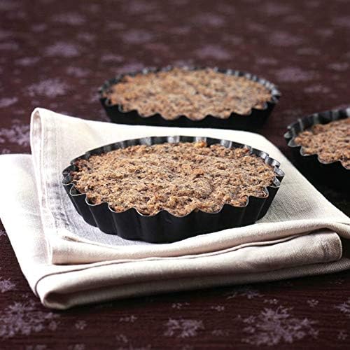 6 Inch Mini Tart Pans with Removable Bottom Set of 3 Non-Stick Quiche