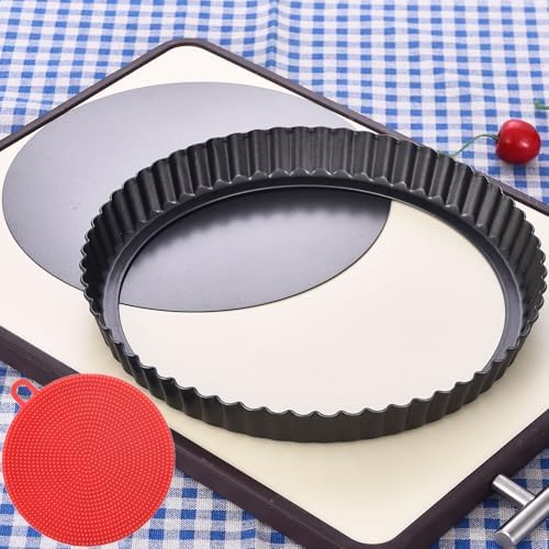 DATANYA Tart Pan 9 Inch Tart Pans Removable Bottom, Non-Stick Quiche