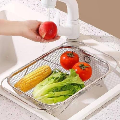 Expandable over-the-Sink Colander, Small 41 × 13 × 6.5 Cm