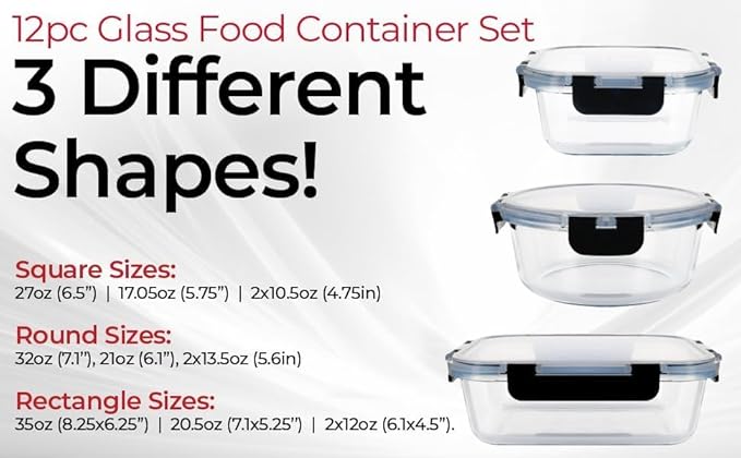 Magic Mill Premium Borosilicate Glass Food Storage Containers - Image 7
