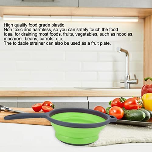4Pcs Kitchen Foldable Pasta Strainers, Collapsible Silicone Strainer