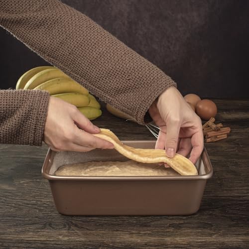 HAPPIELS 5 x 9 inch Nonstick Loaf Pan 1lb for Oven Baking, PFOA & BPA