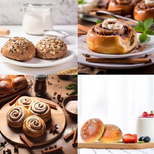 MUJUZE Hamburger Bun Pan, Silicone Hamburger Bun Pans for Baking