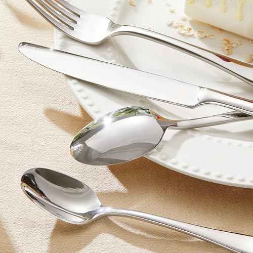 Silverware Set for 8, 40 Piece Stainless Steel Flatware Cutlery Utensil Set
