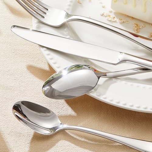 Silverware Set for 4, 20 Piece Stainless Steel Flatware Cutlery