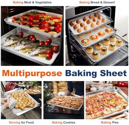 P&P CHEF Muffin Pan Cupcake Baking Pan with 16 Inch Baking Sheet Set