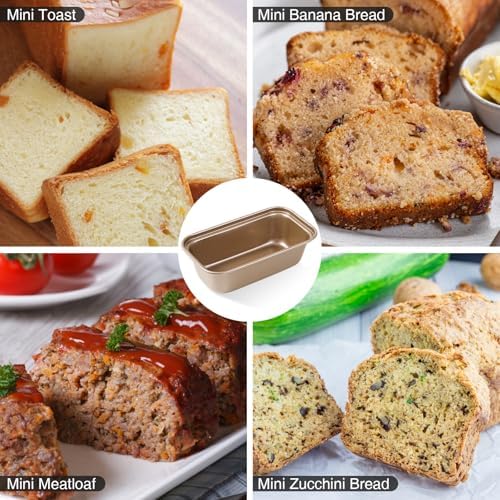 12PCS Mini Loaf Pans for Baking Bread, 6 x 3 x 2 Inches Small Banana