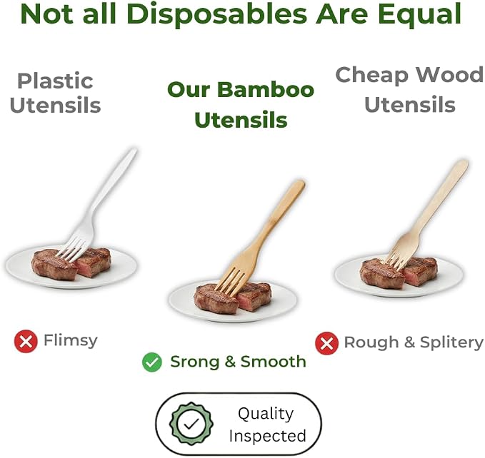 Pre Rolled Napkin and Bamboo Cutlery Set - Image 6