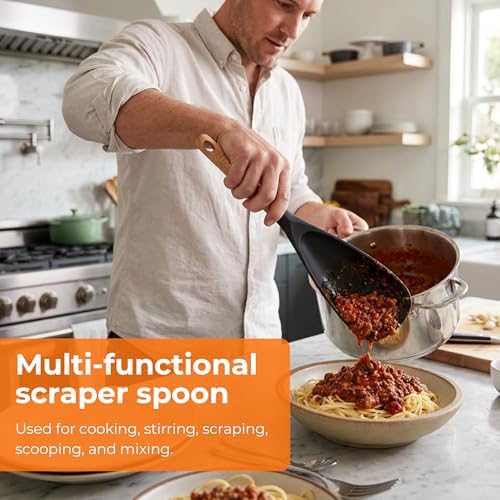 13" & 11" Silicone Cooking Spoons, 2-Pack