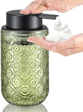 Green Glass Foaming Hand Soap Dispenser