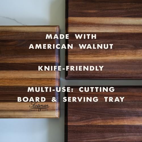 Scotsman Walnut Cutting Board, 9.5” x 12” x 1.5”