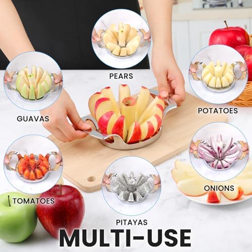 AUBENR 4.72 Inch Extra Large Apple Slicer with 12 Blades