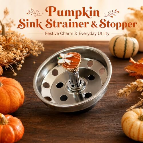Stainless Steel Sink Strainer Stopper with Pumpkin Bowknot
