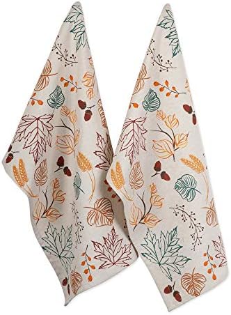 DII Fall Kitchen Towels for Kitchen Decorative Cotton Dish Towel Set