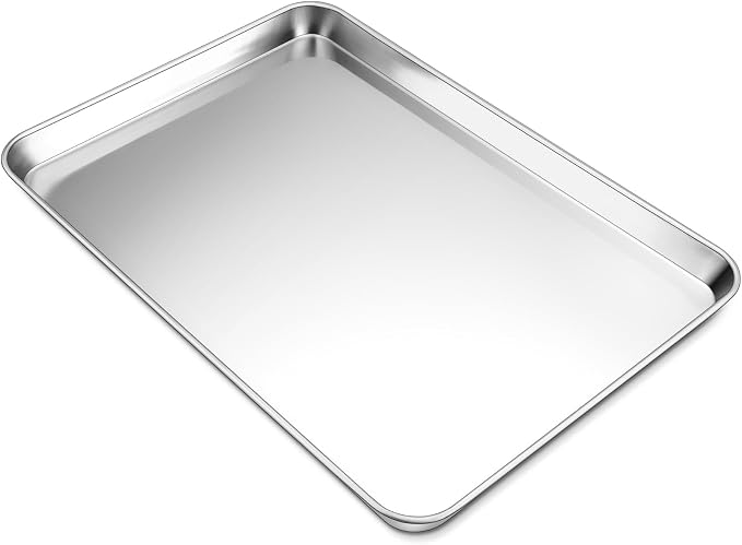 P&P CHEF 19.6 Inch Baking Cookie Sheet, Oven Pan Tray Stainless Steel Sheet Pan by PPCHEF