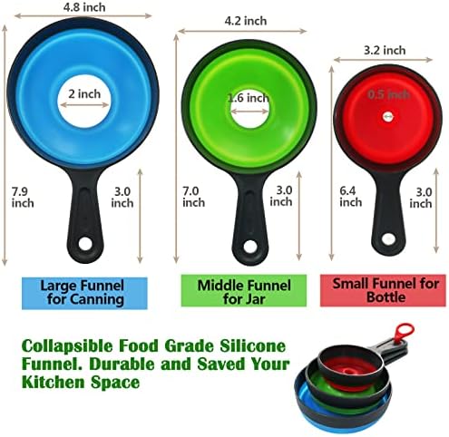 KongNai Canning Funnel for Wide and Regular Jars,Wide Mouth Funnels