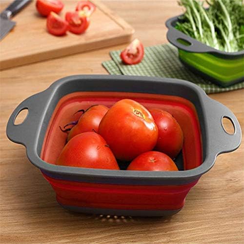 Collapsible Colander Set with Handle Over Sink Set of 2, BPA Free