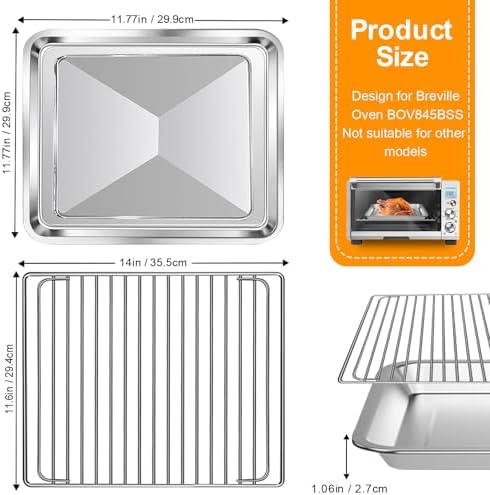 Replacement Parts for Breville BOV845BSS Smart Oven Pro,2 Pieces Set